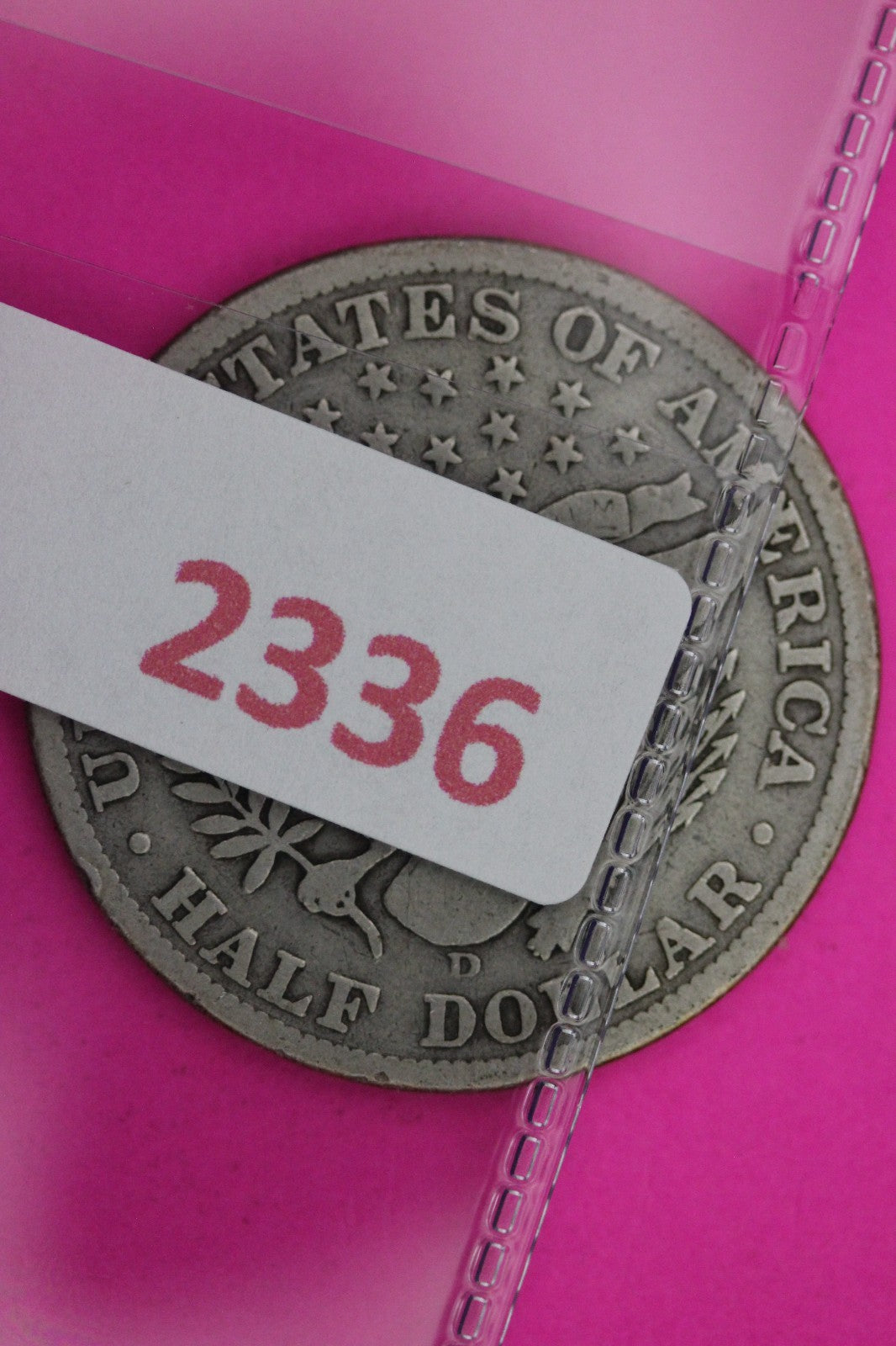 1908 D Barber Liberty Silver Half Dollar Guaranteed Authentic Genuine Coin 2336