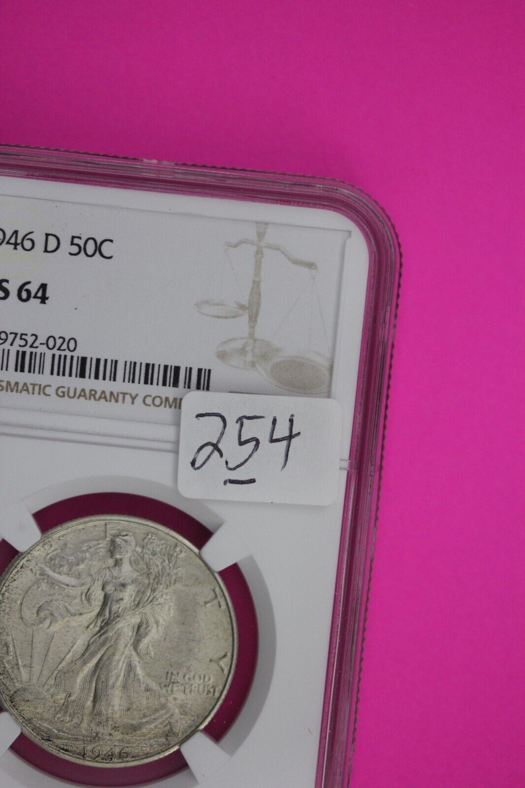 1946 D MS 64 Walking Liberty Half Dollar NGC Graded Certified Authentic 254