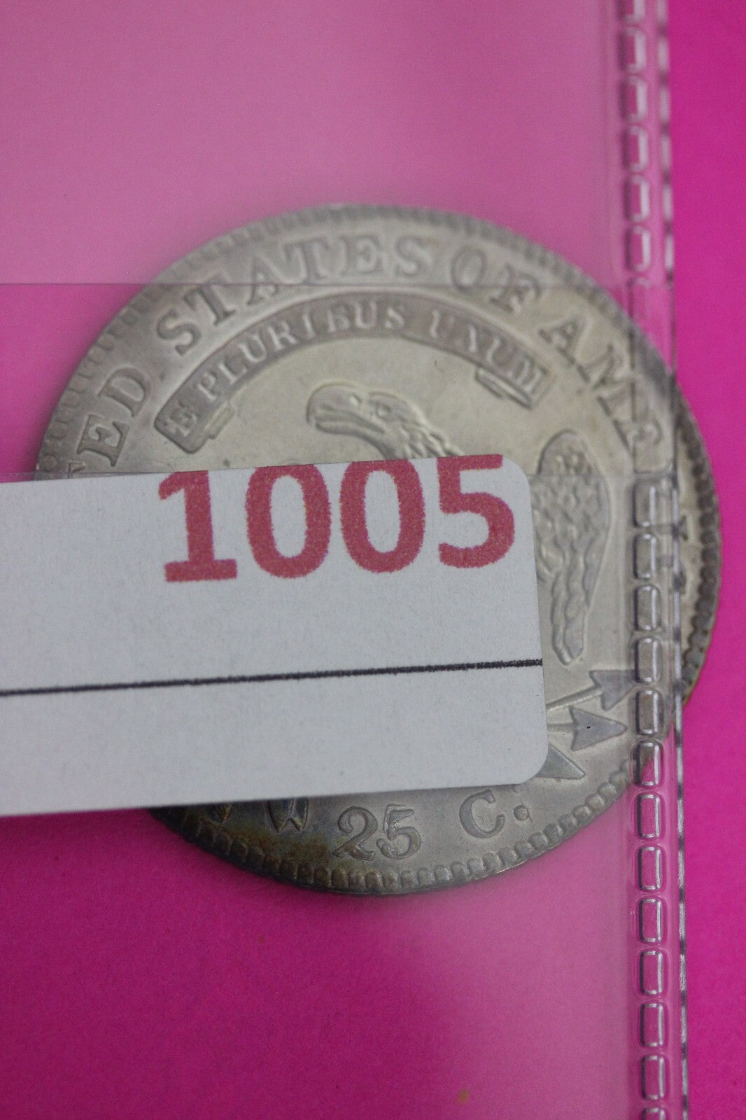 High Grade 1819 Bust Capped Quarter Liberty Silver Key Date Coin Authentic 1005