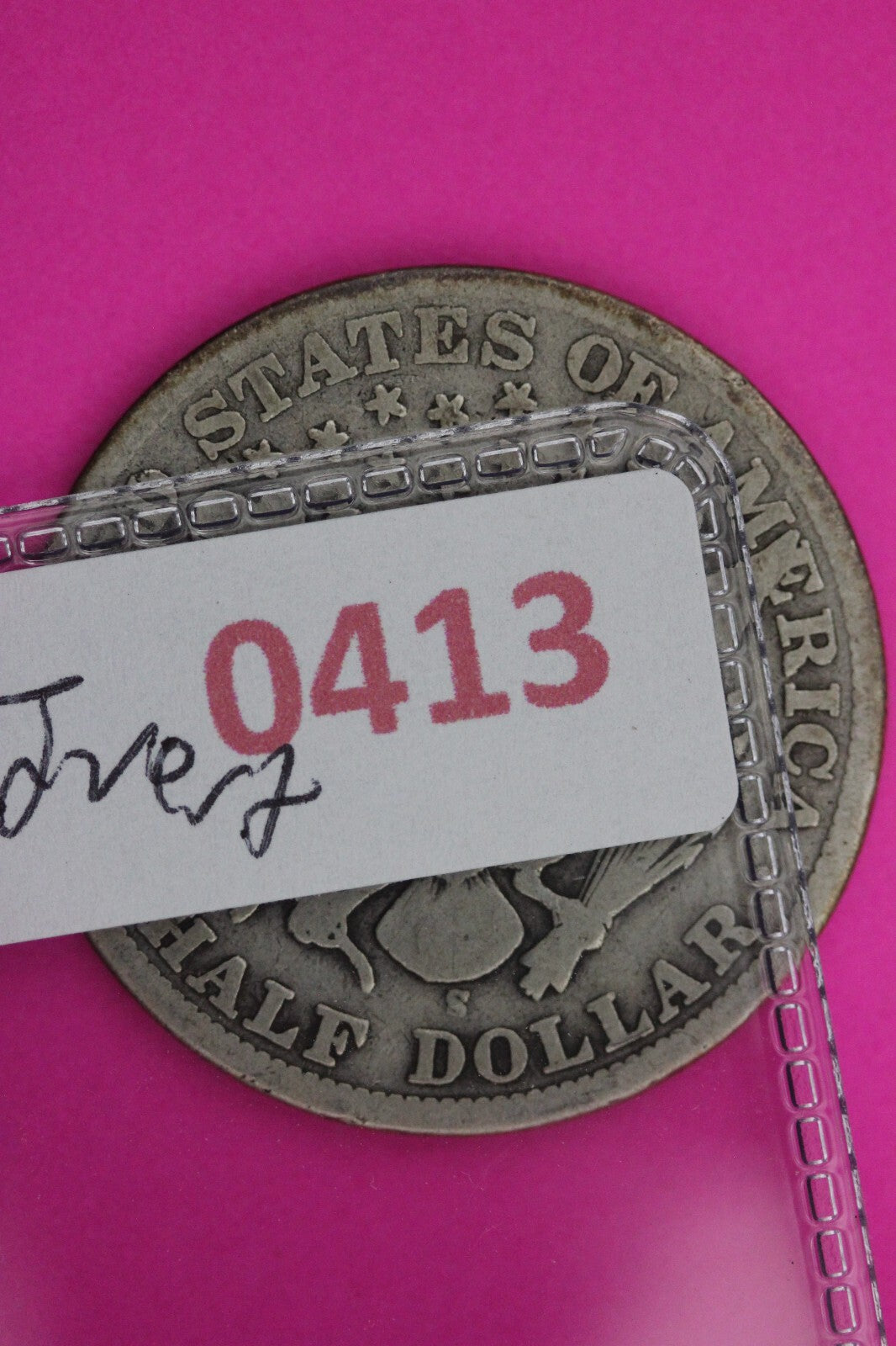 1909 Inverted S Barber Liberty Half Dollar Silver Coin Key Date Genuine 0413N