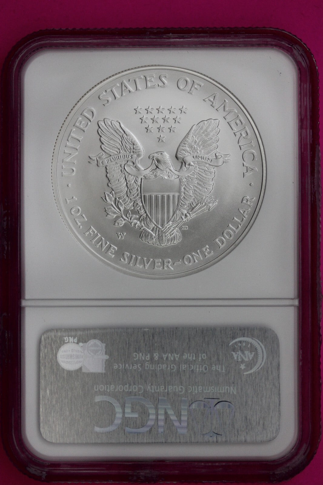 2006 W MS 69 Silver Eagle Coin 1 OZ .999 NGC Certified Graded Authentic Slab 533