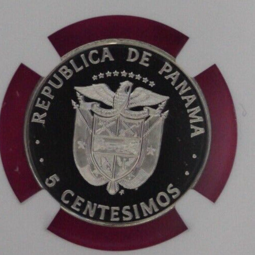 1981 Panama PF 69 Ultra Cameo Proof 5 Centesimos NGC Certified Graded Slab 793