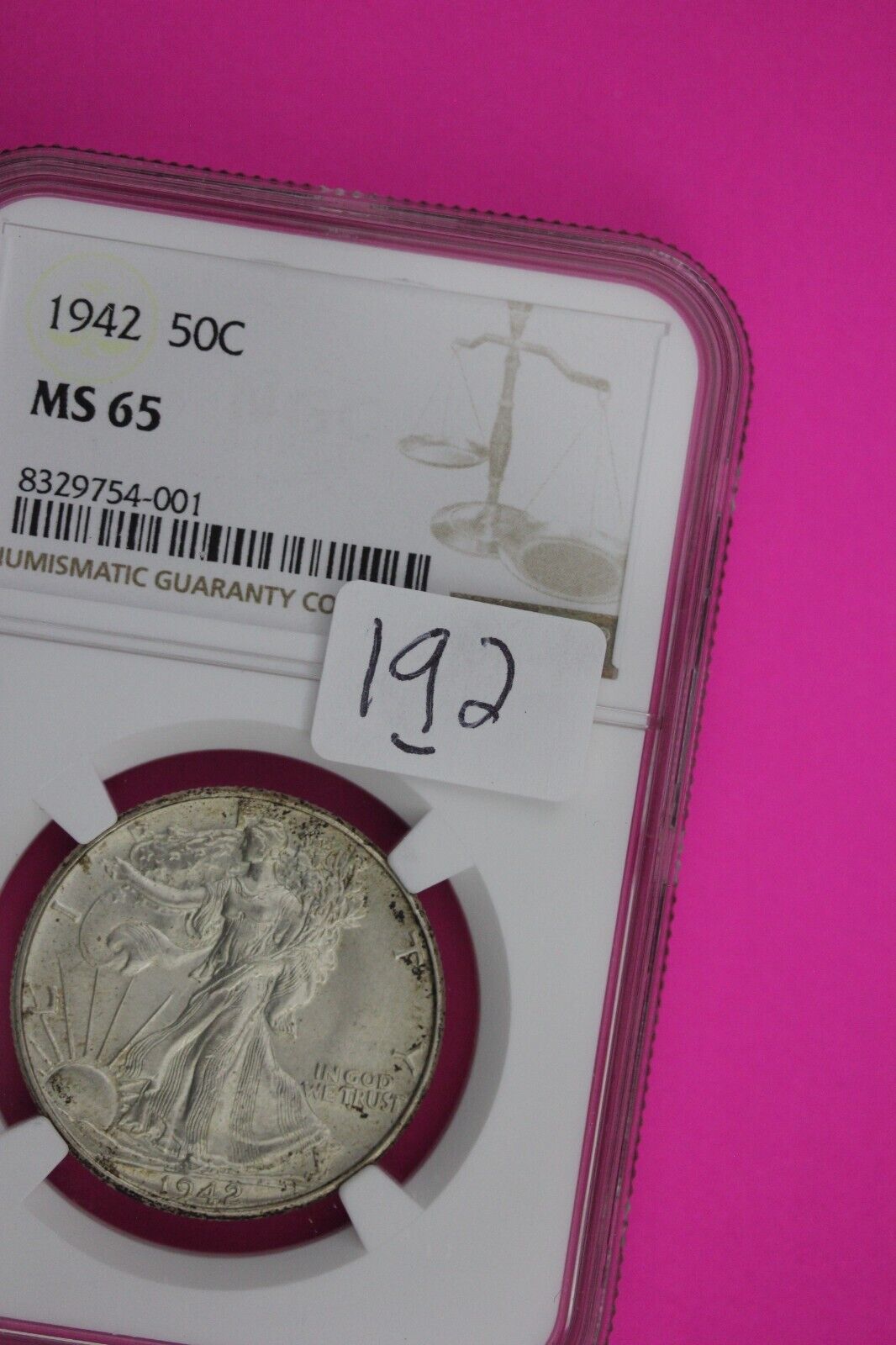 1942 P MS 65 Walking Liberty Half Dollar NGC Graded Certified Authentic 192