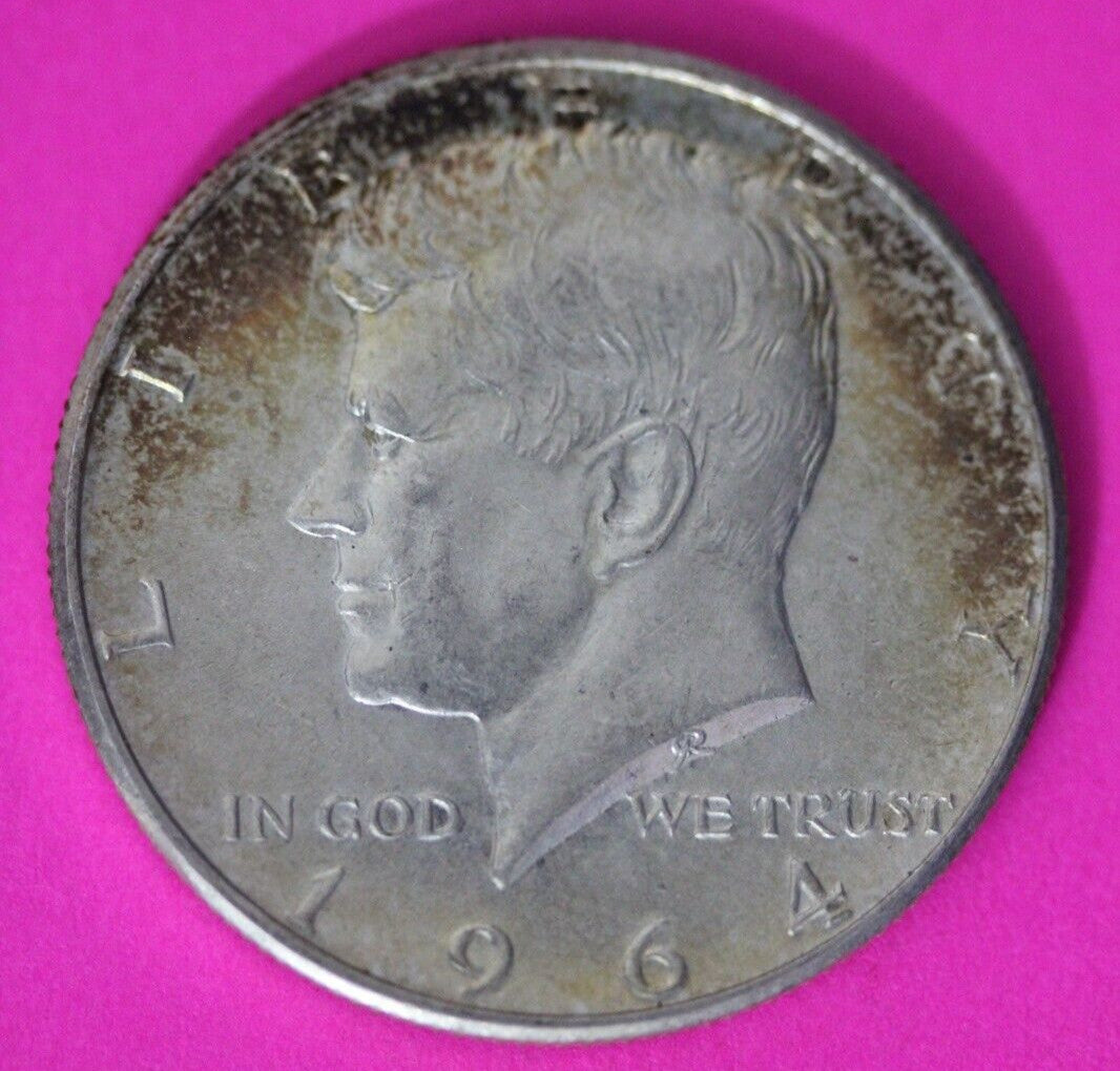 Nicely Toned 1964 P John F Kennedy Silver Half Dollar Exact Gem Coin Shown 11