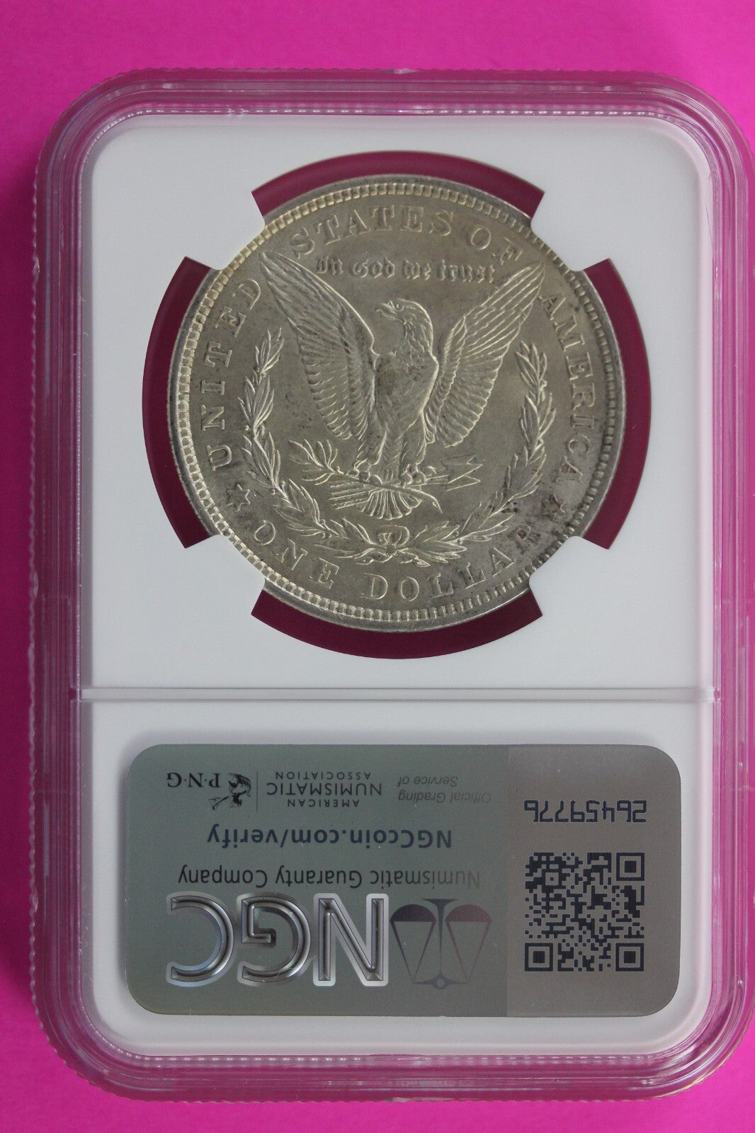 1921 P MS 63 Liberty Morgan Silver Dollar NGC Certified Graded Authentic Slab 82