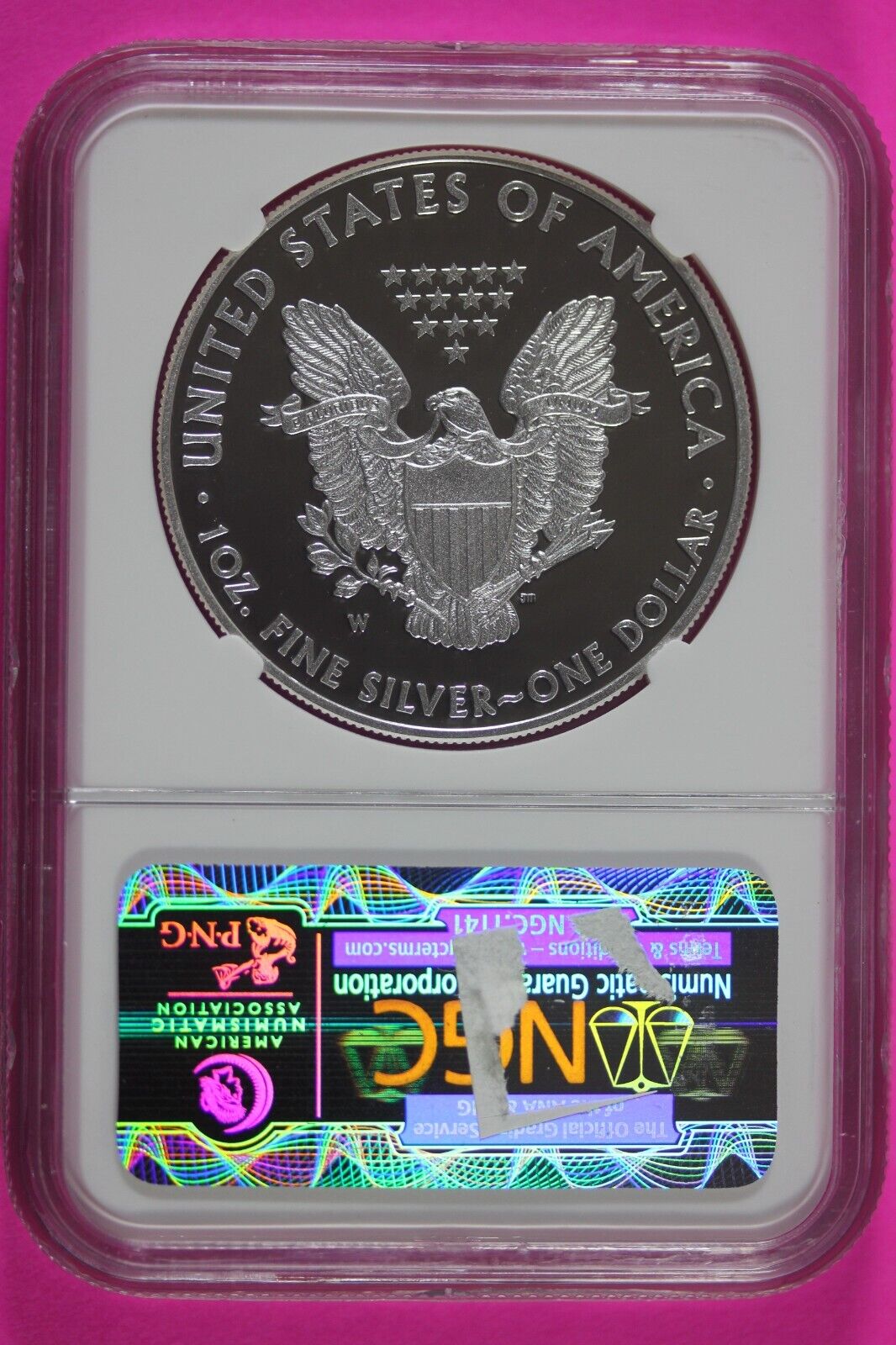 2015 W PF 70 Silver American Eagle Deep Cameo Authentic Fun Show NGC Slab 981
