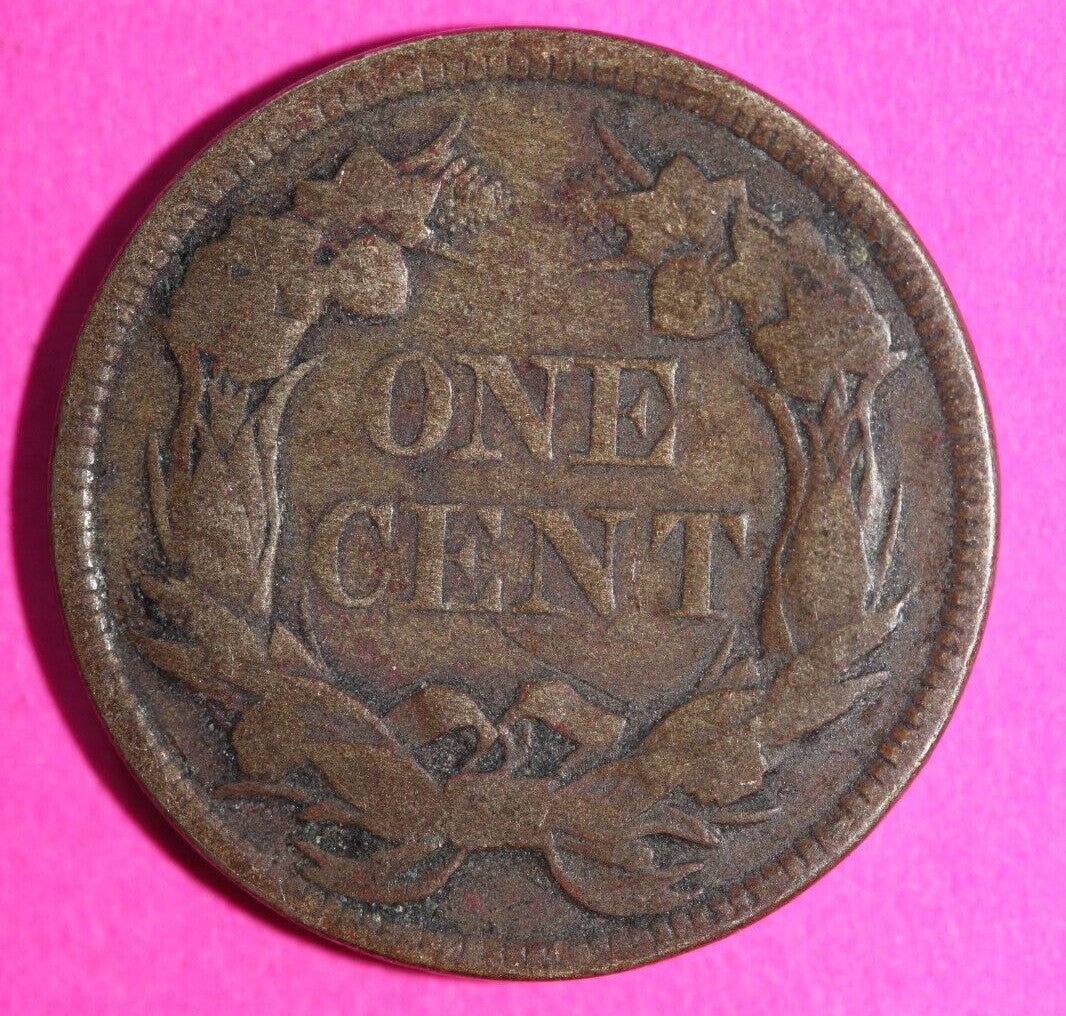 1857 Flying Eagle Cent Penny Exact Scarce Early Type Coin as Pictured 48