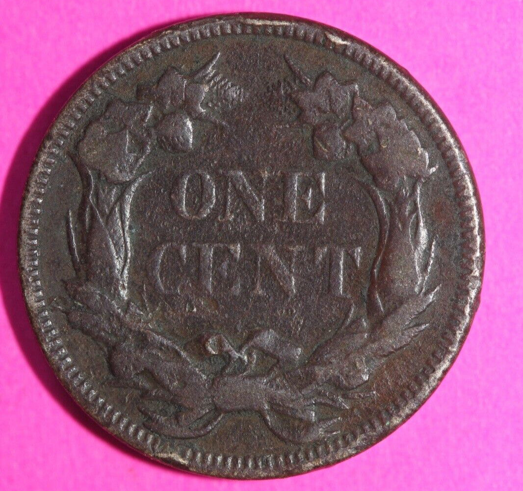 1857 Flying Eagle Cent Penny Exact Scarce Early Type Coin as Pictured 37