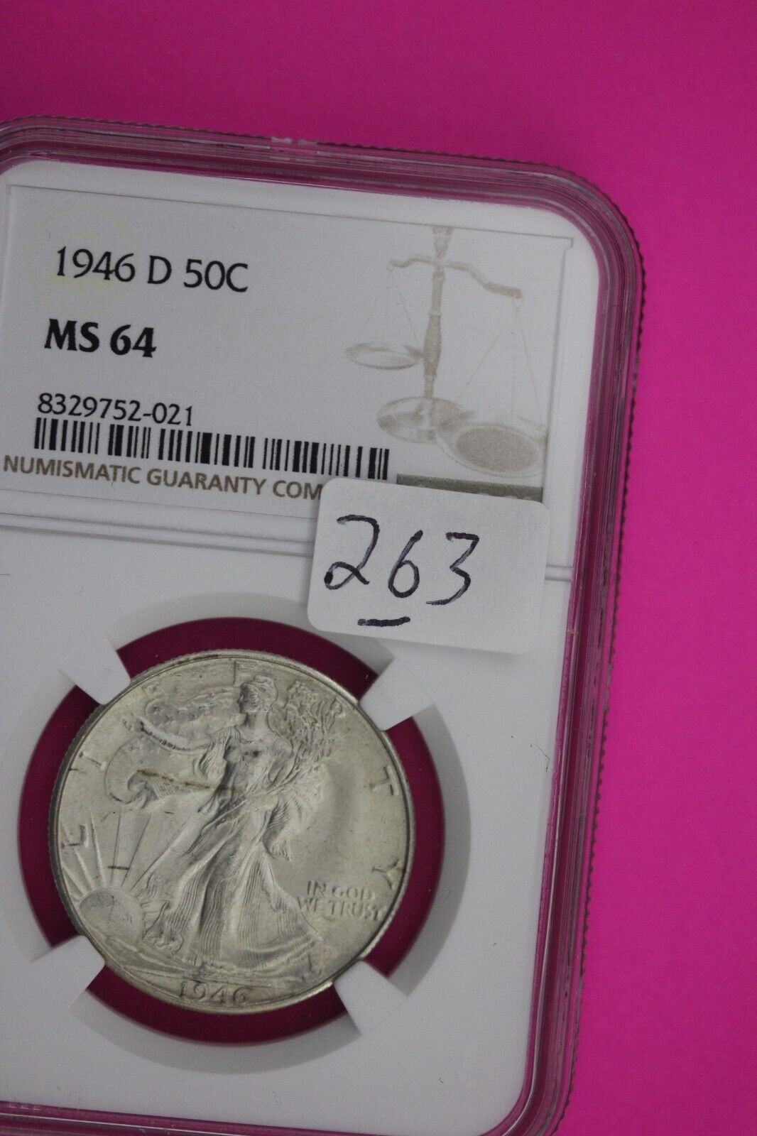 1946 D MS 64 Walking Liberty Half Dollar NGC Graded Certified Authentic 263