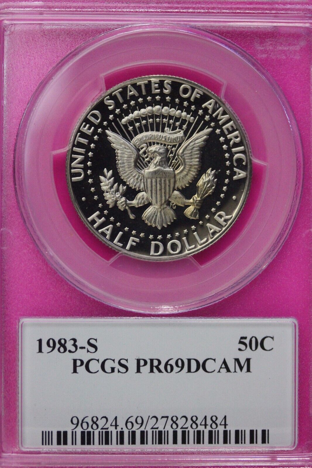 1983 S PR 69 Deep Cameo John Kennedy Clad Half Dollar JFK Label PCGS Slab 1119
