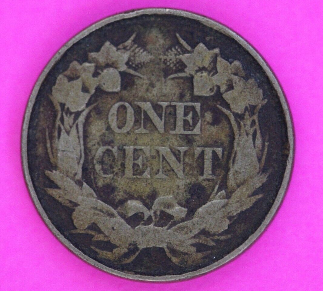 1857 Flying Eagle Cent Penny Exact Scarce Early Tpe Coin In The Pictures 110