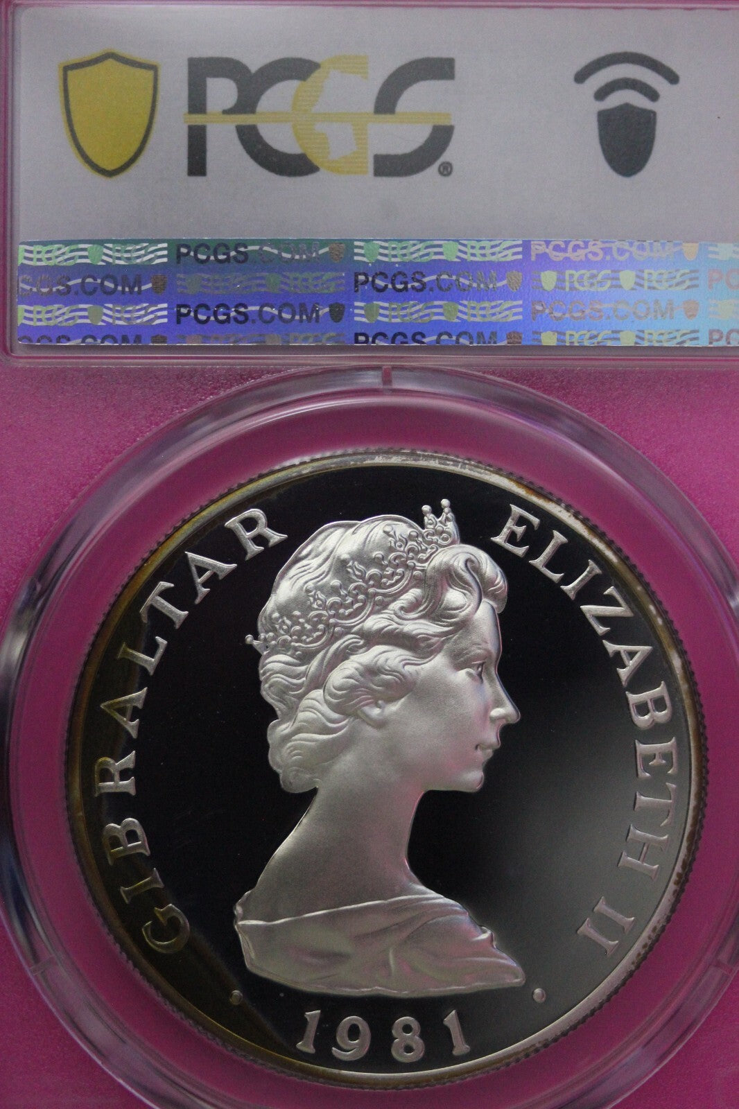 1981 PR 68 DCAM Crown Gibraltar Princess Diana Royal Wedding PCGS Silver 599