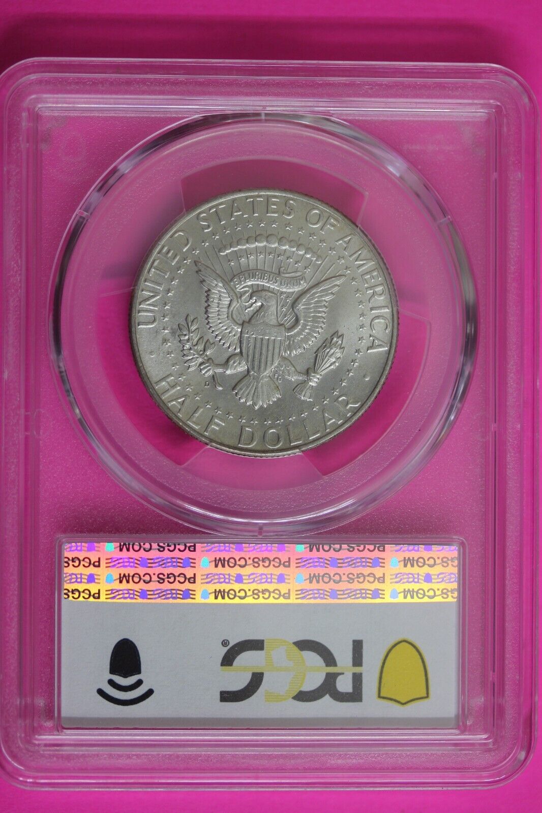 Rainbow Toned 1964 D MS 65 Kennedy Half Dollar PCGS Trueview Certified 658