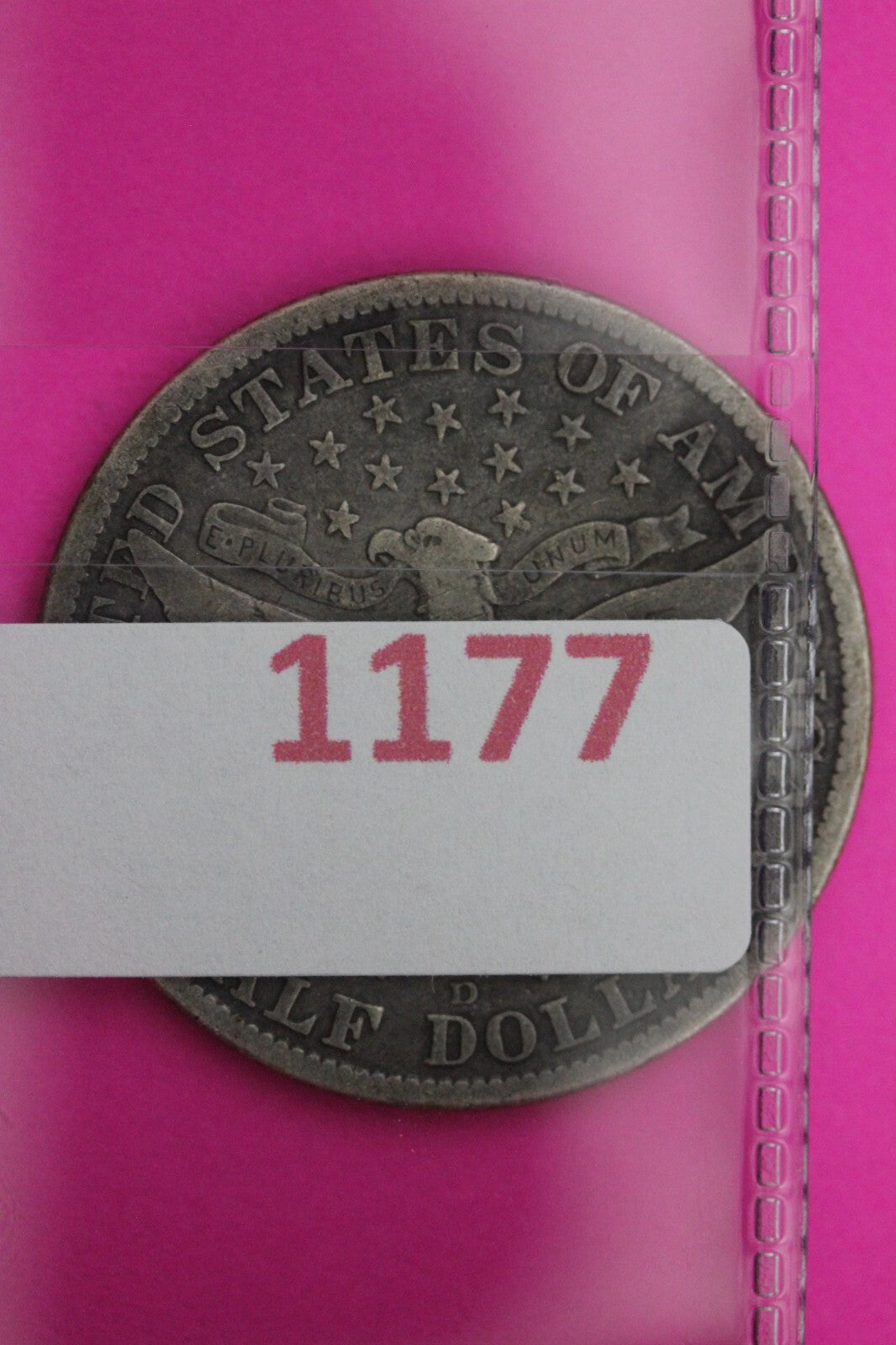 1912 D Barber Liberty Half Dollar Silver Coin Guaranteed Authentic Genuine 1177