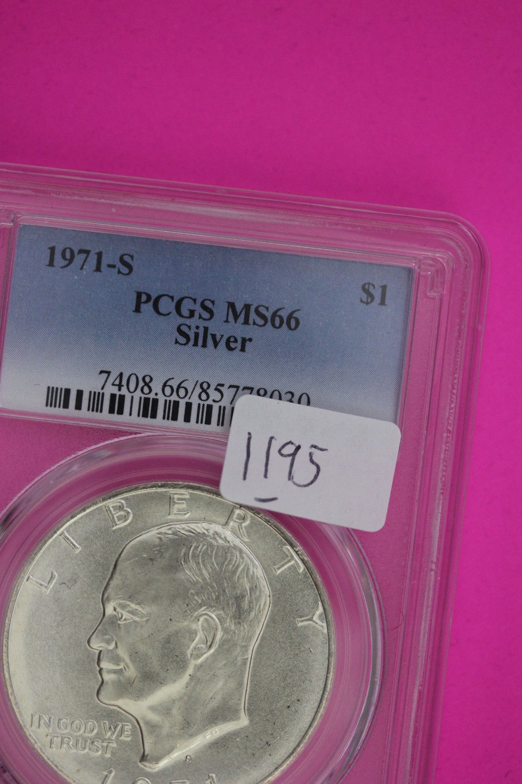 1971 S MS 66 Silver Ike Eisenhower Dollar PCGS Certified Graded Authentic 1195