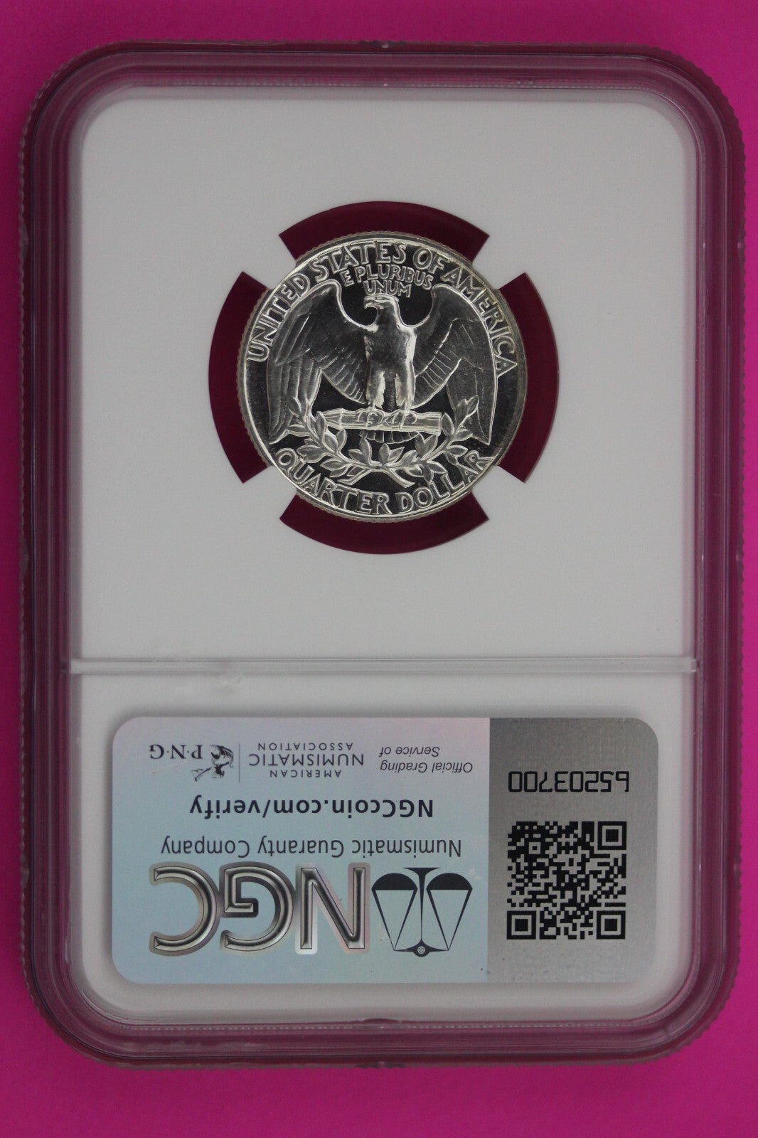 1955 PF 67 Proof Washington Silver Quarter NGC Certified Graded Authentic 246