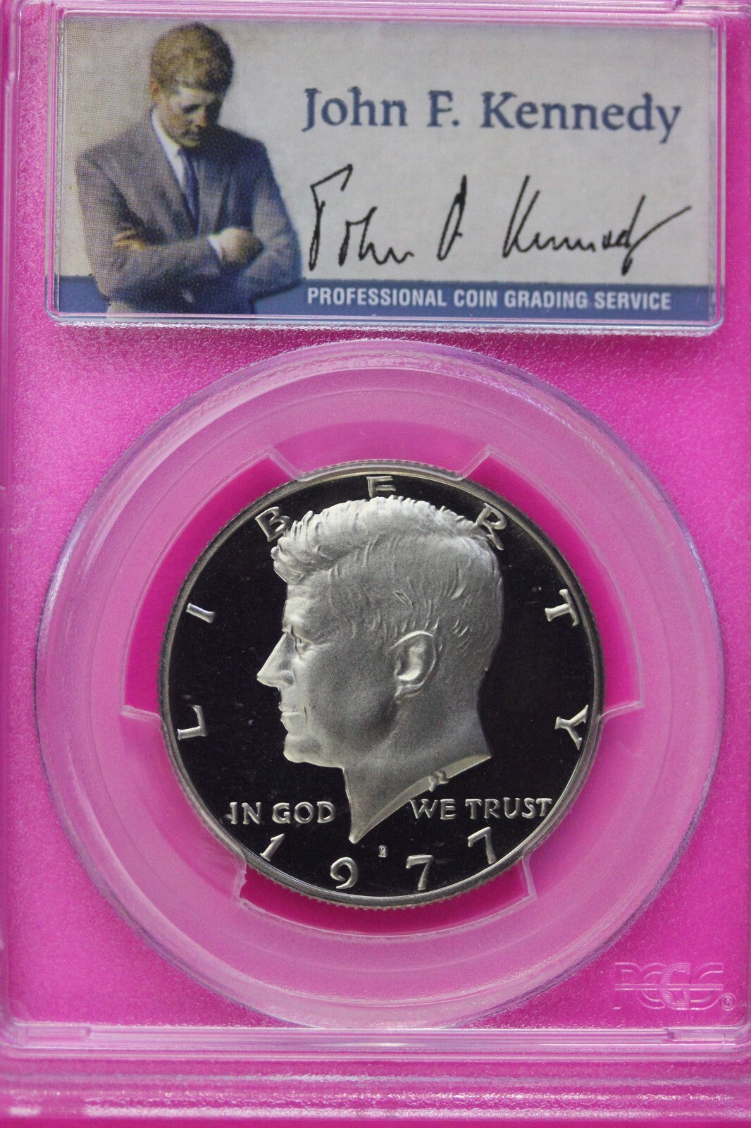 1977 S PR 69 Deep Cameo John Kennedy Clad Half Dollar JFK Label PCGS Slab 1111