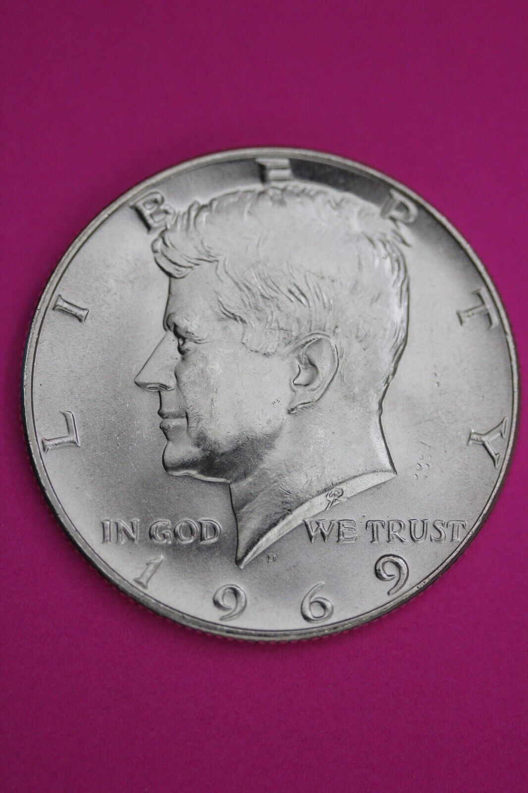 Gem BU 1968 D John F Kennedy Half Dollar 40% Silver Same Coin In Pics TOM 17