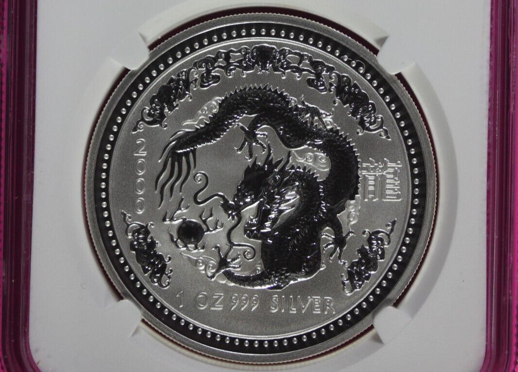 2000 MS 69 Year Of The Dragon Australia Lunar NGC Certified Authentic Slab 888