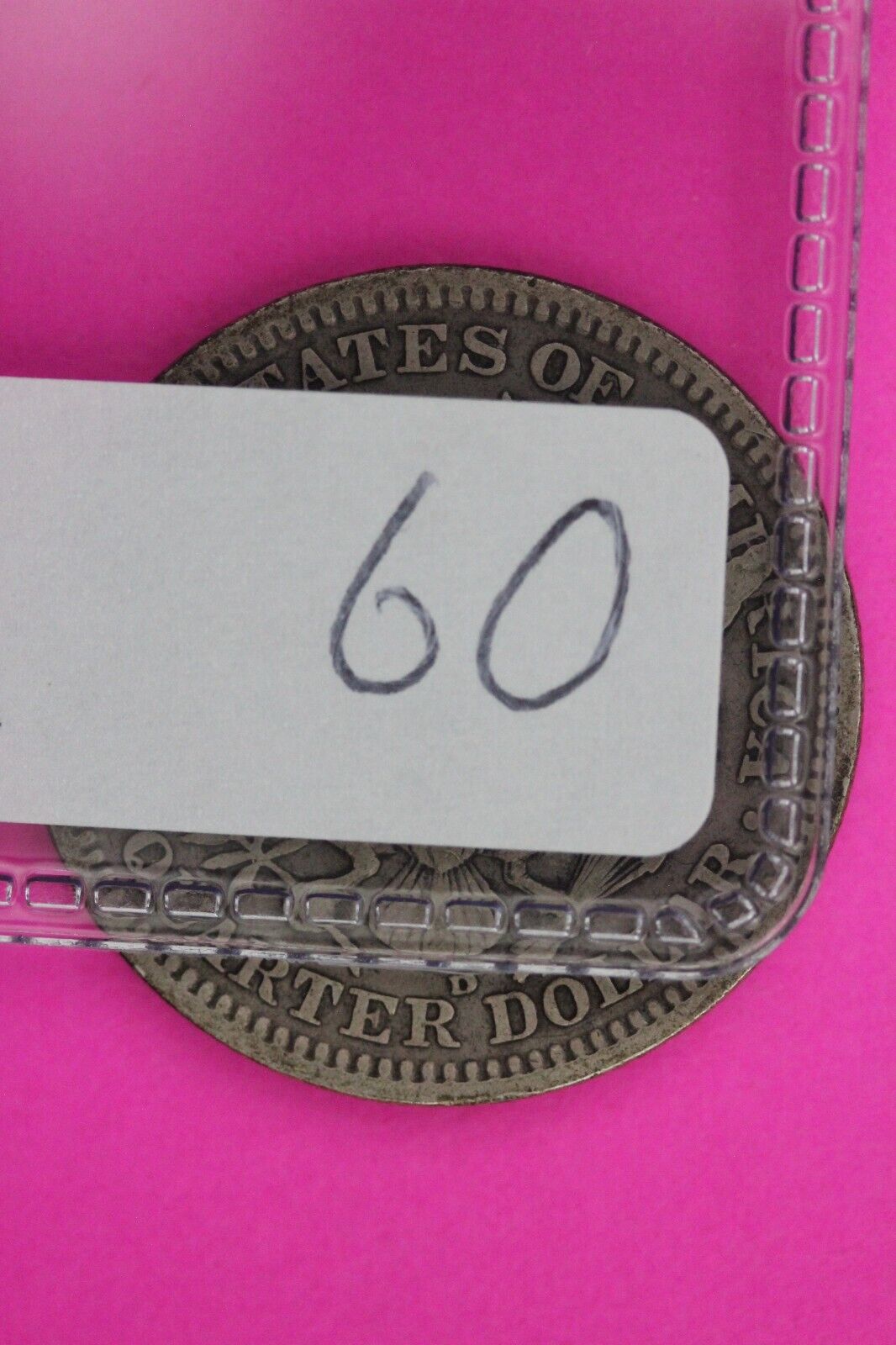 1909 D Barber Liberty Silver Quarter Scarce Semi Key Date Denver Mint 60