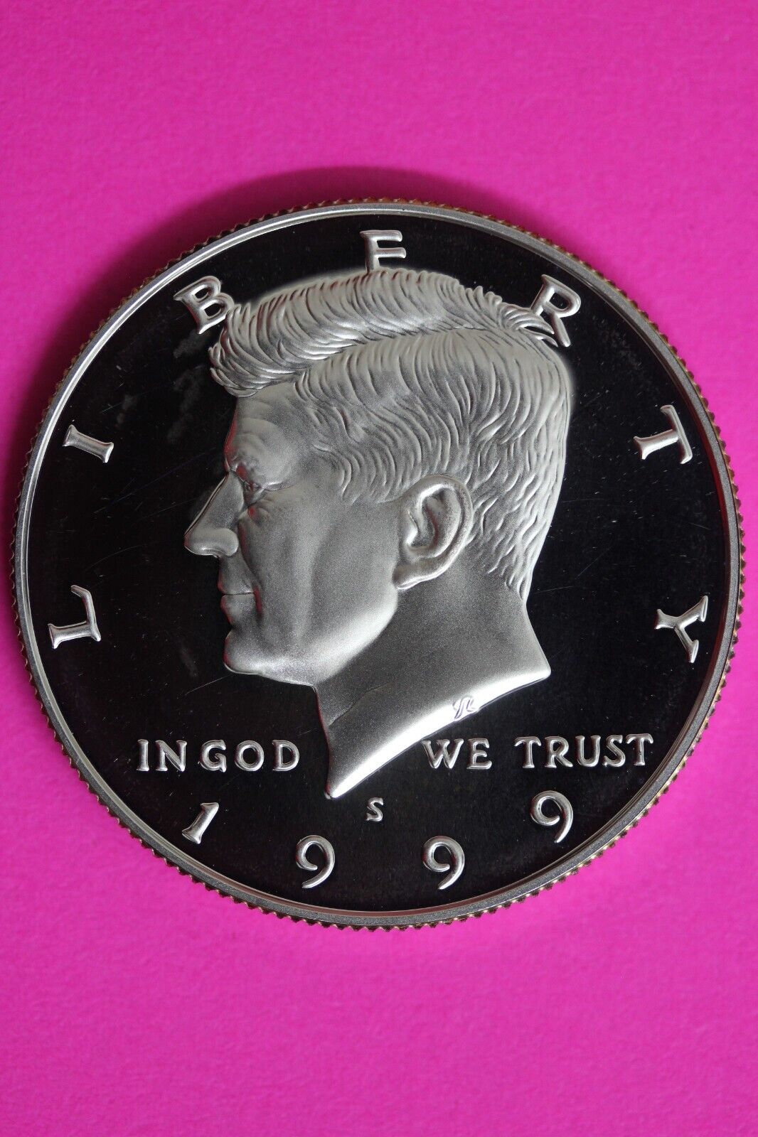 GEM Proof Silver 1999 S John F Kennedy Half Dollar DCam Exact Coin Shown Tom 46