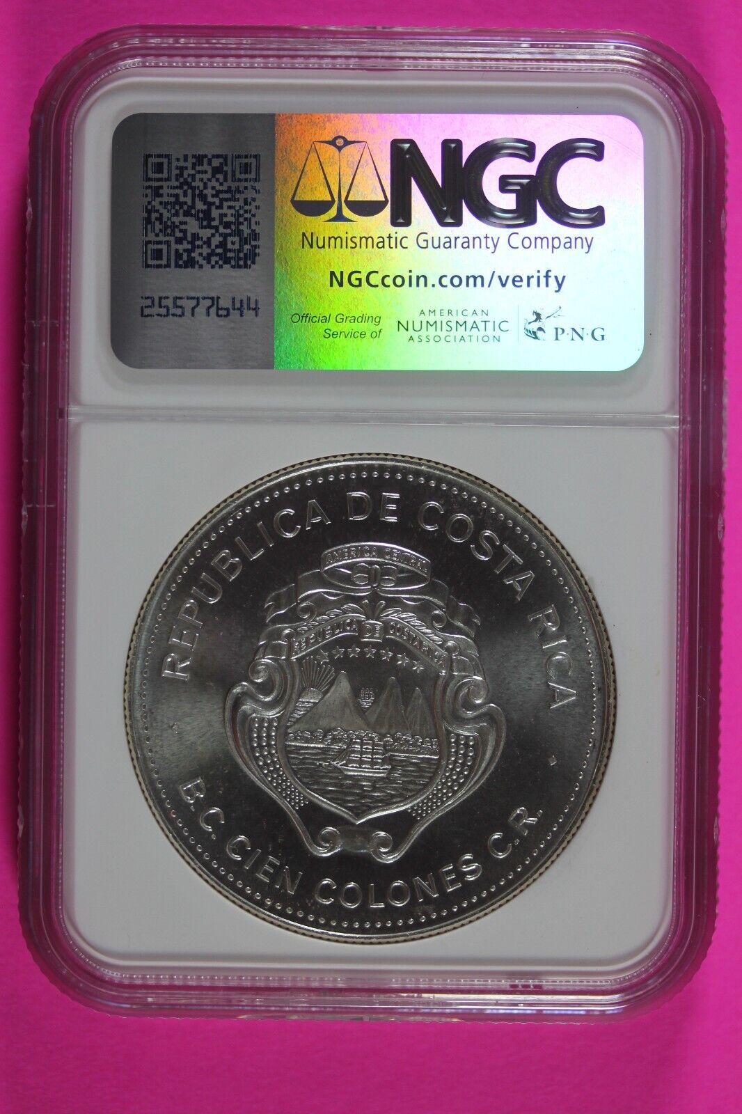 1979 MS 67 Year Of The Child Costa Rica 1 OZ Silver 100C NGC Certified Slab 1103