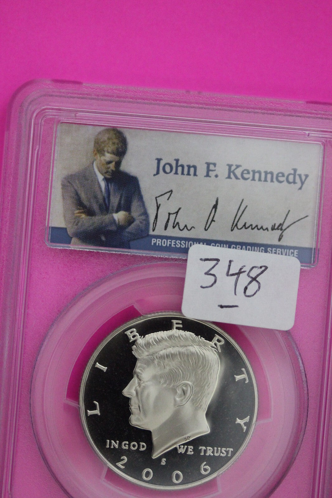 2006 S PR 69 Deep Cameo John Kennedy Clad Half Dollar JFK Label PCGS Slab 348
