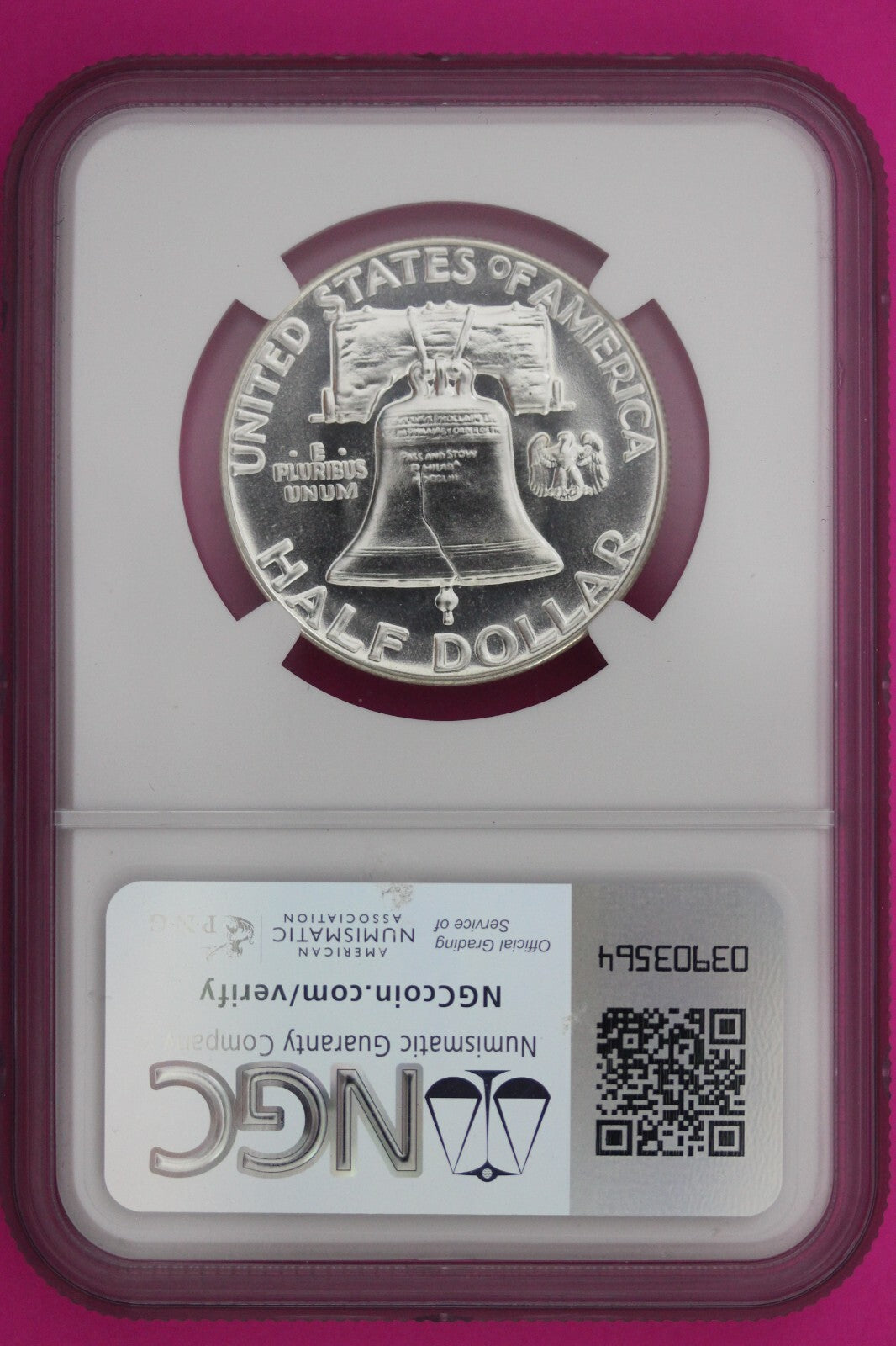 1954 PF 66 Ben Franklin Half Dollar NGC Graded Certified Authentic Slab 1138