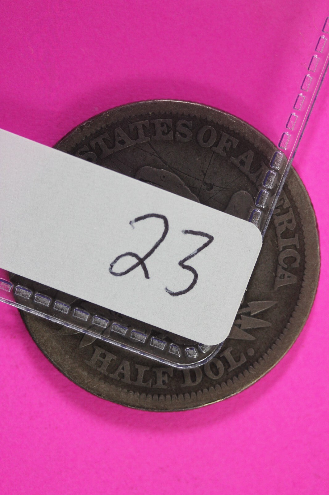 1854 P Seated Liberty Half Dollar Silver Exact Coin In Pic Key Date Scratches 23