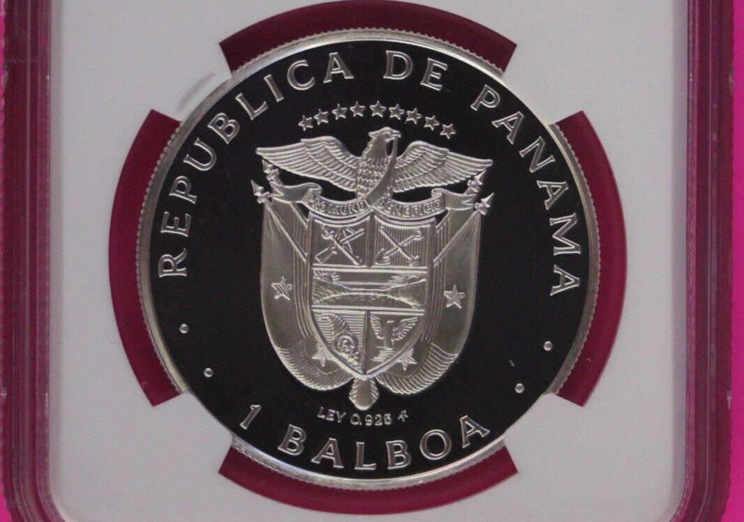 1979 Panama PF 69 Ultra Cameo Proof Silver Balboa NGC Certified Graded Slab 1004