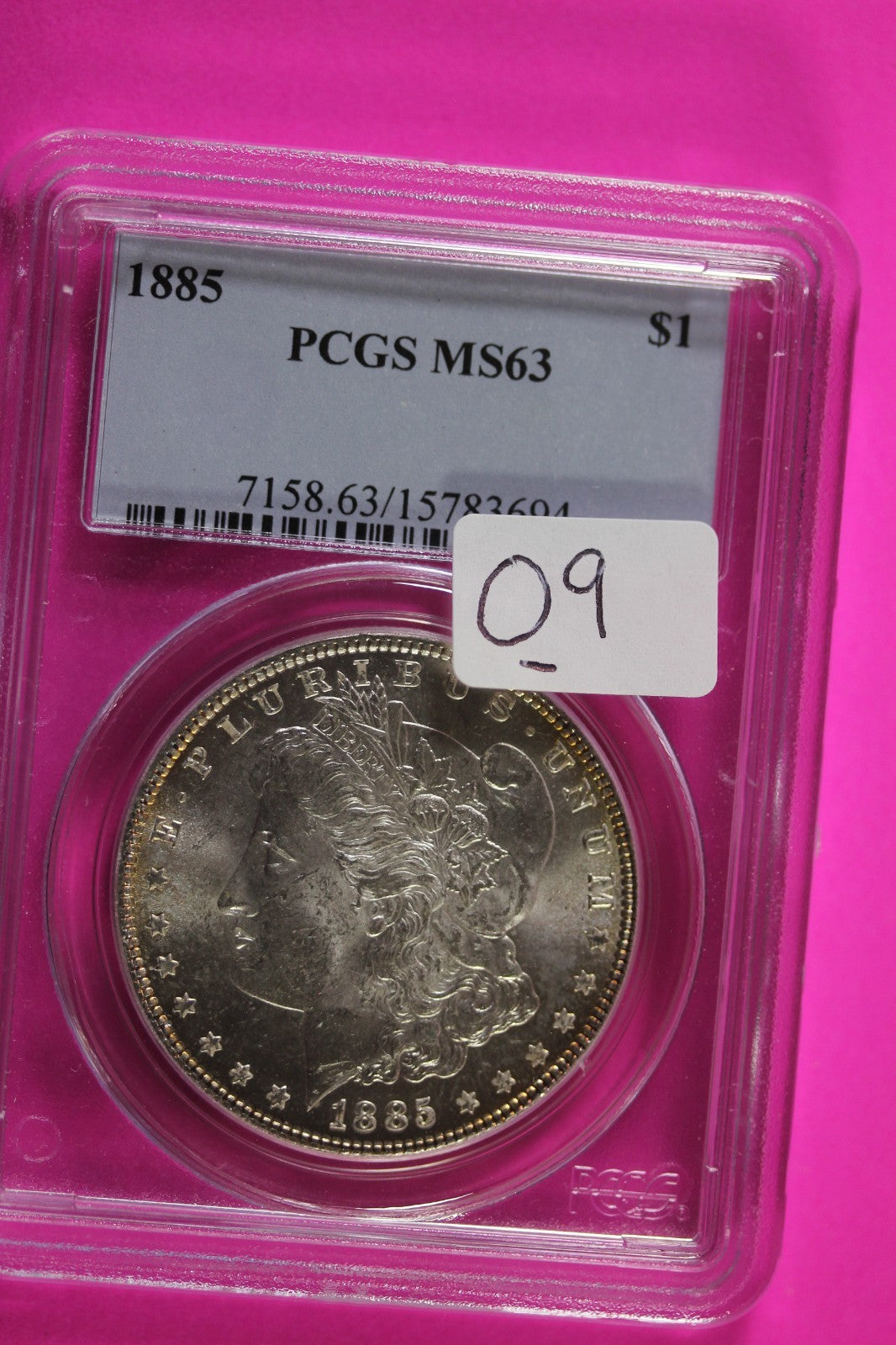 1885 P MS 63 Liberty Morgan Silver Dollar PCGS Graded Authentic Certified 09