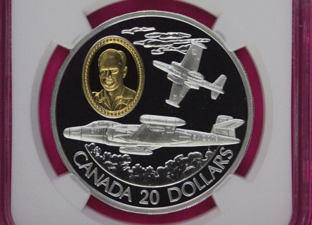 1996 PF 69 Ultra Cameo Canada Aviation Series CF-100 Canuck $20 NGC Slab 1069