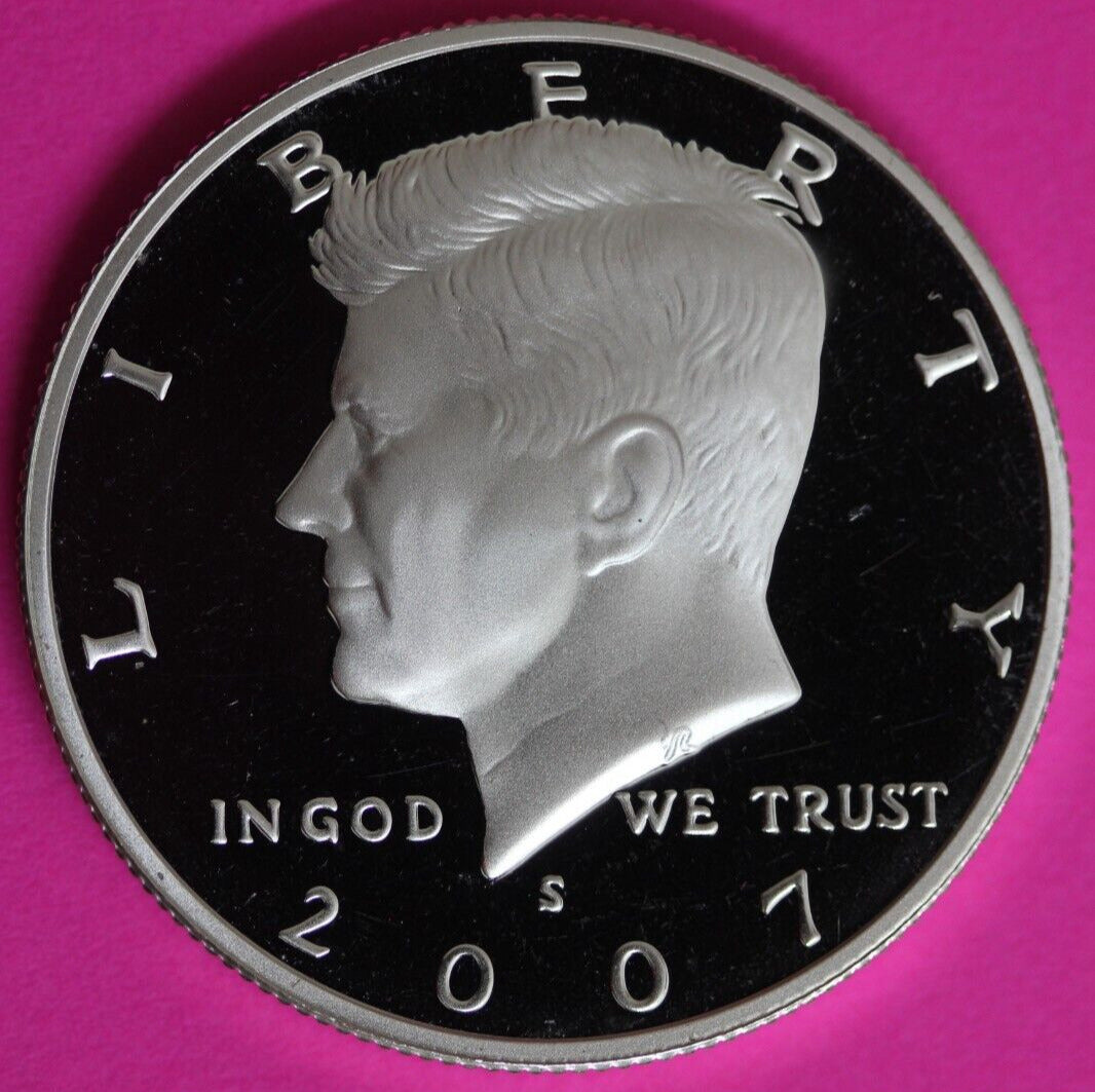GEM Proof Silver 2007 S John F Kennedy Half Dollar Dcam Exact Coin Shown Tom 11