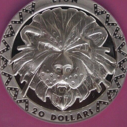 2019 PF 70 2 Ounces Silver Lion High Relief 20 D Sierra Leone .999 Fine NGC 7048