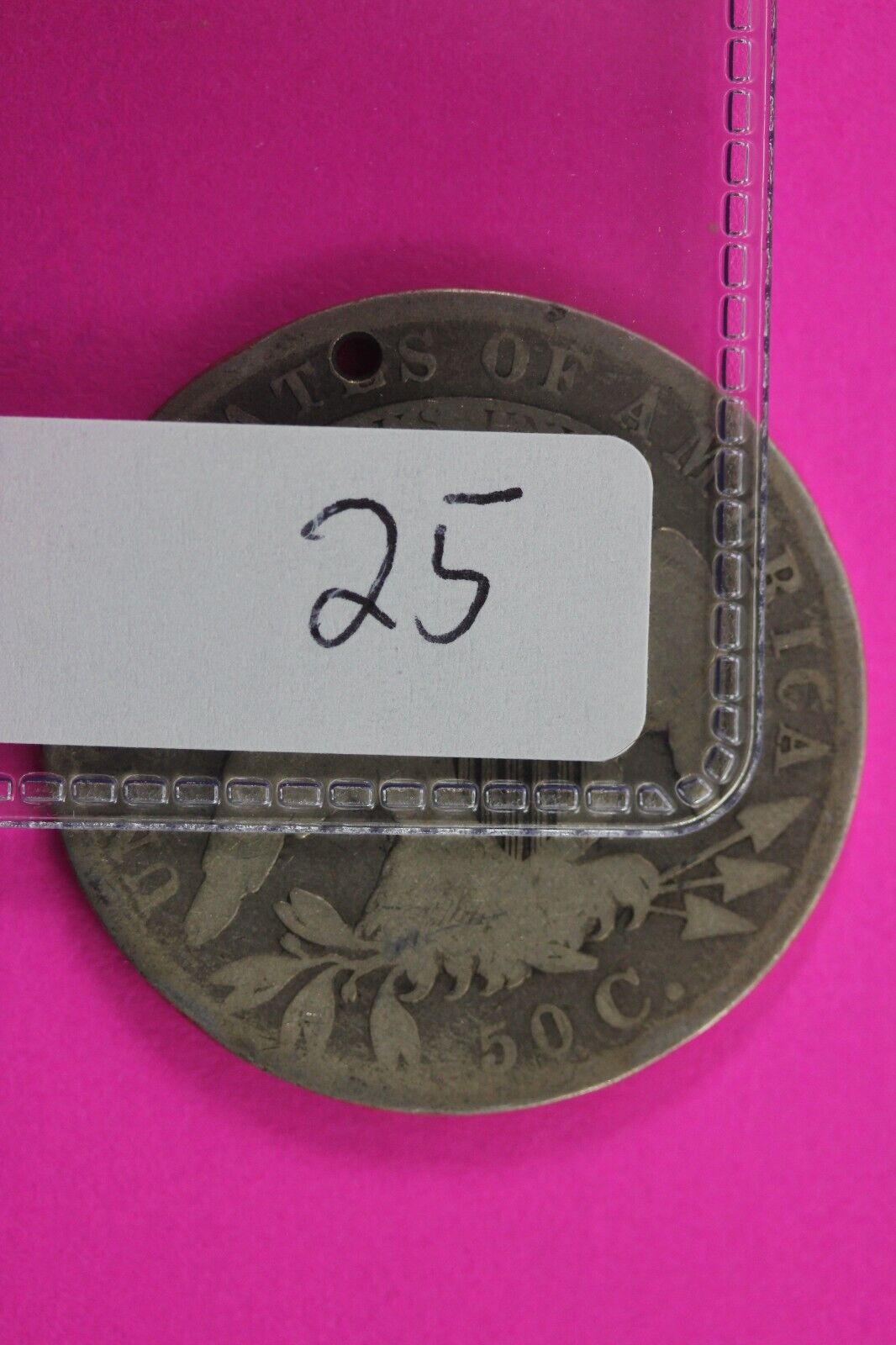 1836 Capped Bust Half Dollar Exact Coin In Pics Silver Hole Semi Key Date 25