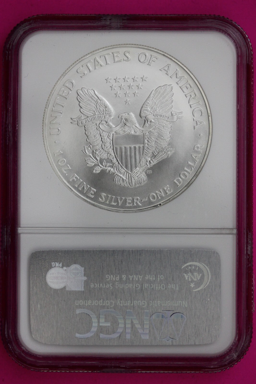 1994 MS 69 Silver Eagle Coin 1 OZ .999 NGC Graded Certified Authentic Slab 484
