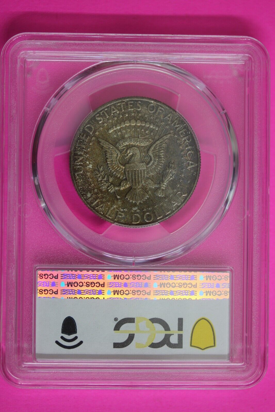 Toned Color 1964 P MS 66 John Kennedy Half Dollar PCGS Graded Trueview Slab 55