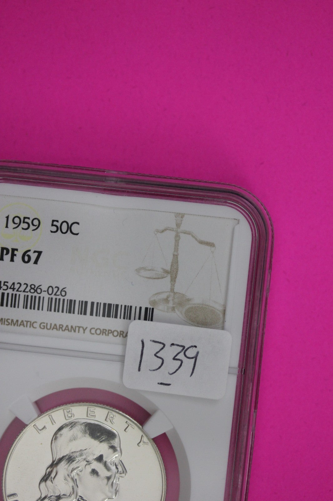 1959 PF 67 Ben Franklin Half Dollar NGC Graded Certified Authentic Slab 1339