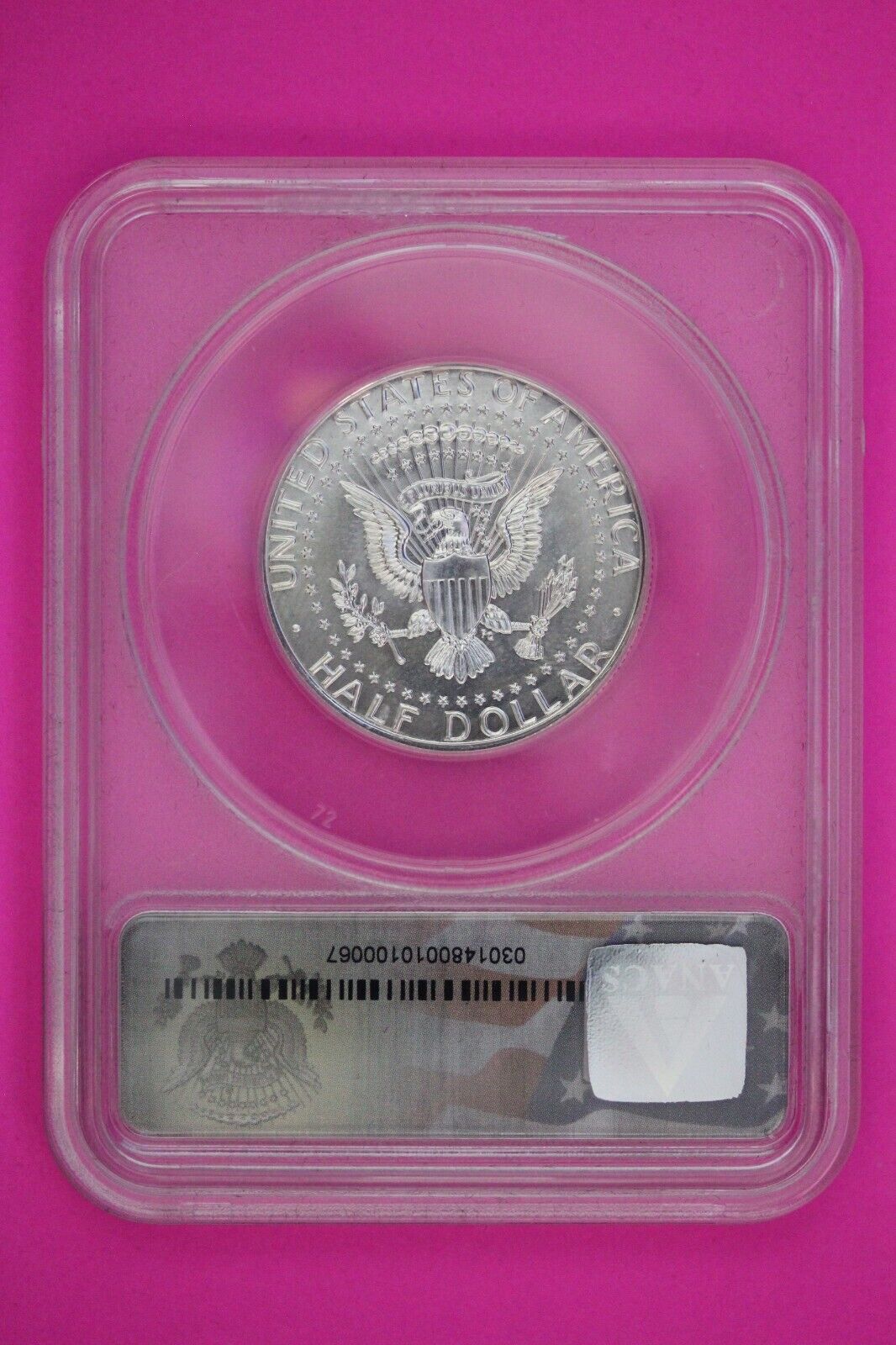 2014 D SP 70 Silver 50th Anniversary Kennedy Half Dollar ANACS Graded Slab 628