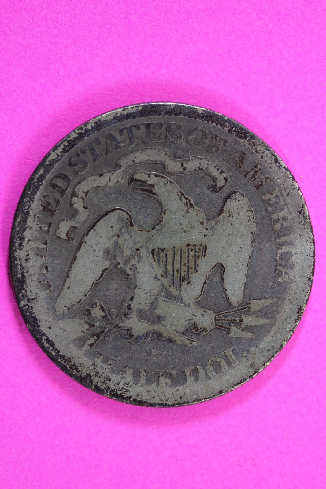 1869 P Seated Liberty Half Dollar Silver Semi Key Date Exact Coin In Pics 05