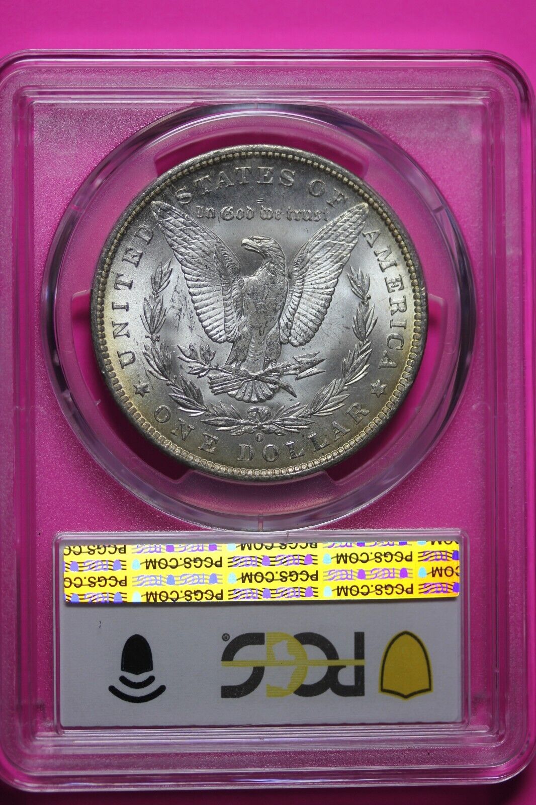 Toned 1884 O MS 64 Morgan Liberty Silver Dollar PCGS Certified Graded Slab 982