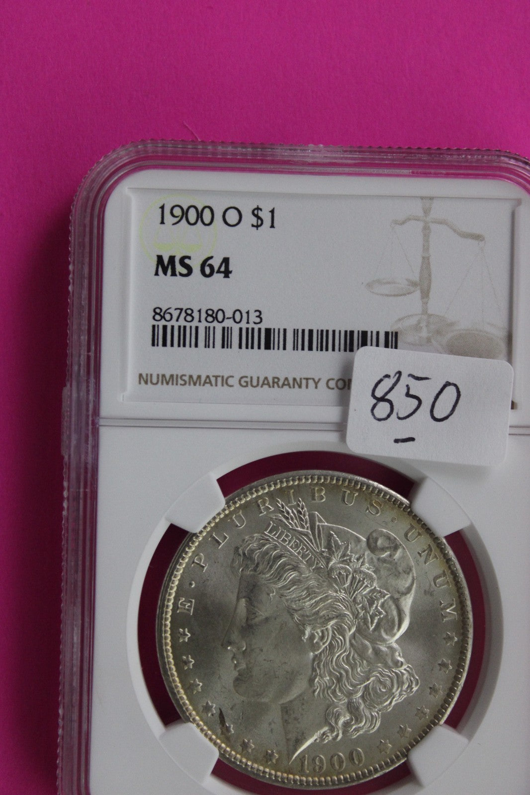 1900 O MS 64 Liberty Morgan Silver Dollar NGC Certified Graded Authentic 850