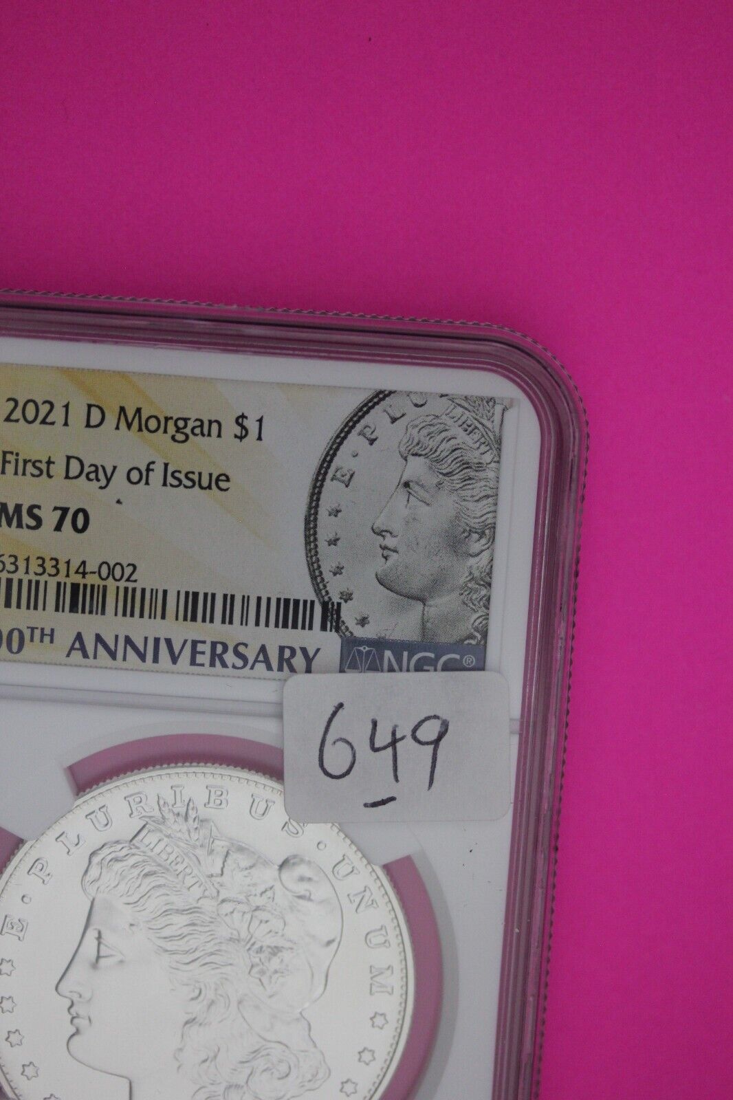 Very Rare 2021 D MS 70 Morgan Silver Dollar NGC Graded Certified 1rst Day 649