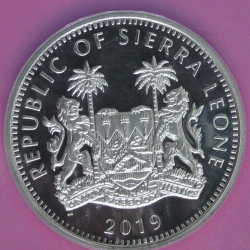2019 PF 70 2 Ounces Silver Lion High Relief 20 D Sierra Leone .999 Fine NGC 7047