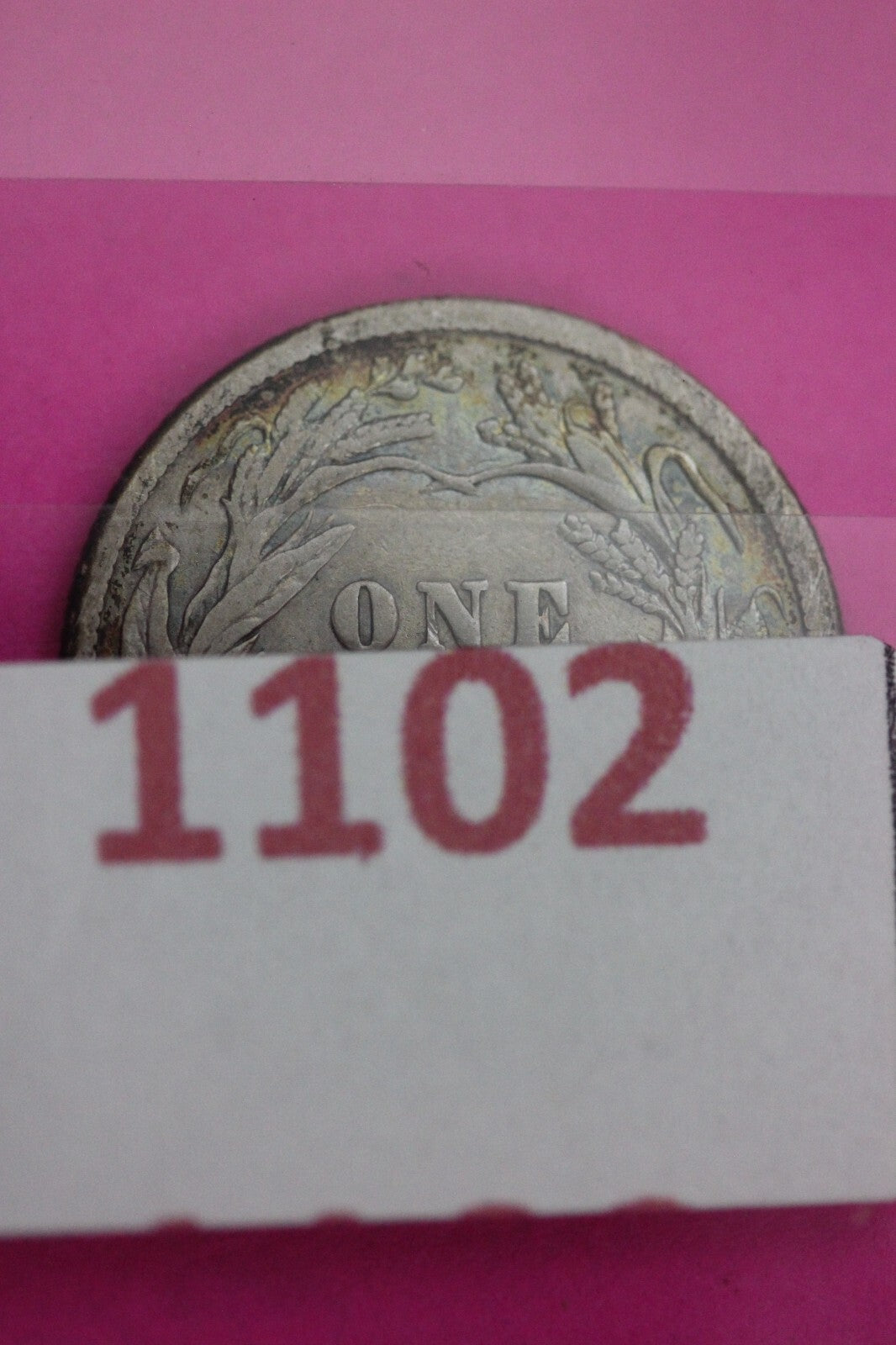 Rainbow Toned 1911 D Barber Liberty Dime Silver Coin Guaranteed Authentic 1102