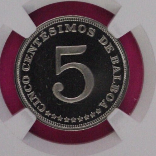 1972 Panama PF 69 Ultra Cameo Proof 5 Centesimos NGC Certified Graded Slab 857