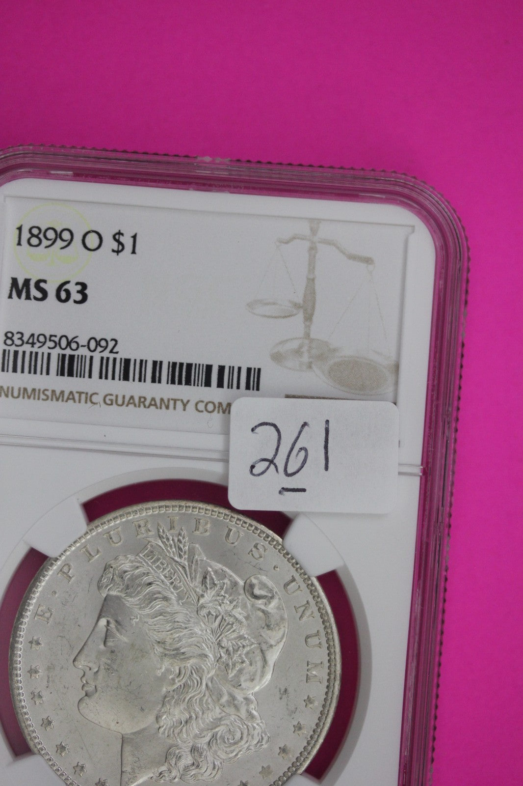 1899 O MS 63 Liberty Morgan Silver Dollar NGC Certified Graded Authentic 261