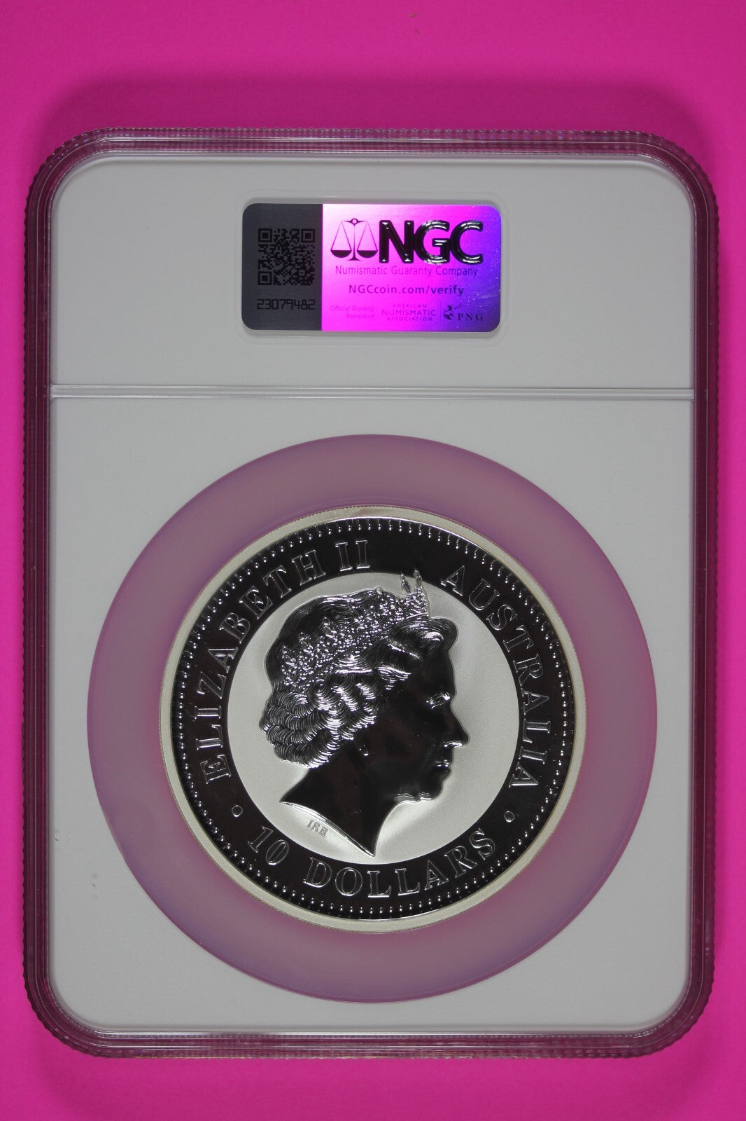 2004 MS 69 10 Ounces Silver Australia Year Of The Monkey .999 Fine NGC Slab 7033