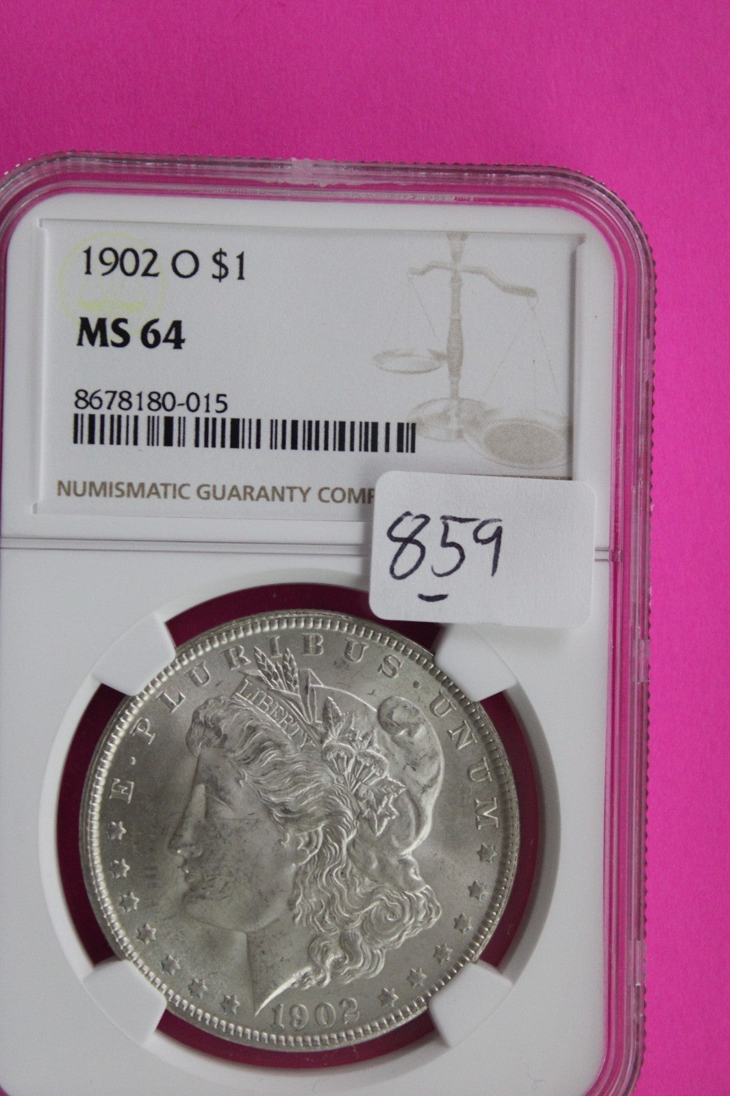 1902 O MS 64 Liberty Morgan Silver Dollar NGC Certified Graded Authentic 859