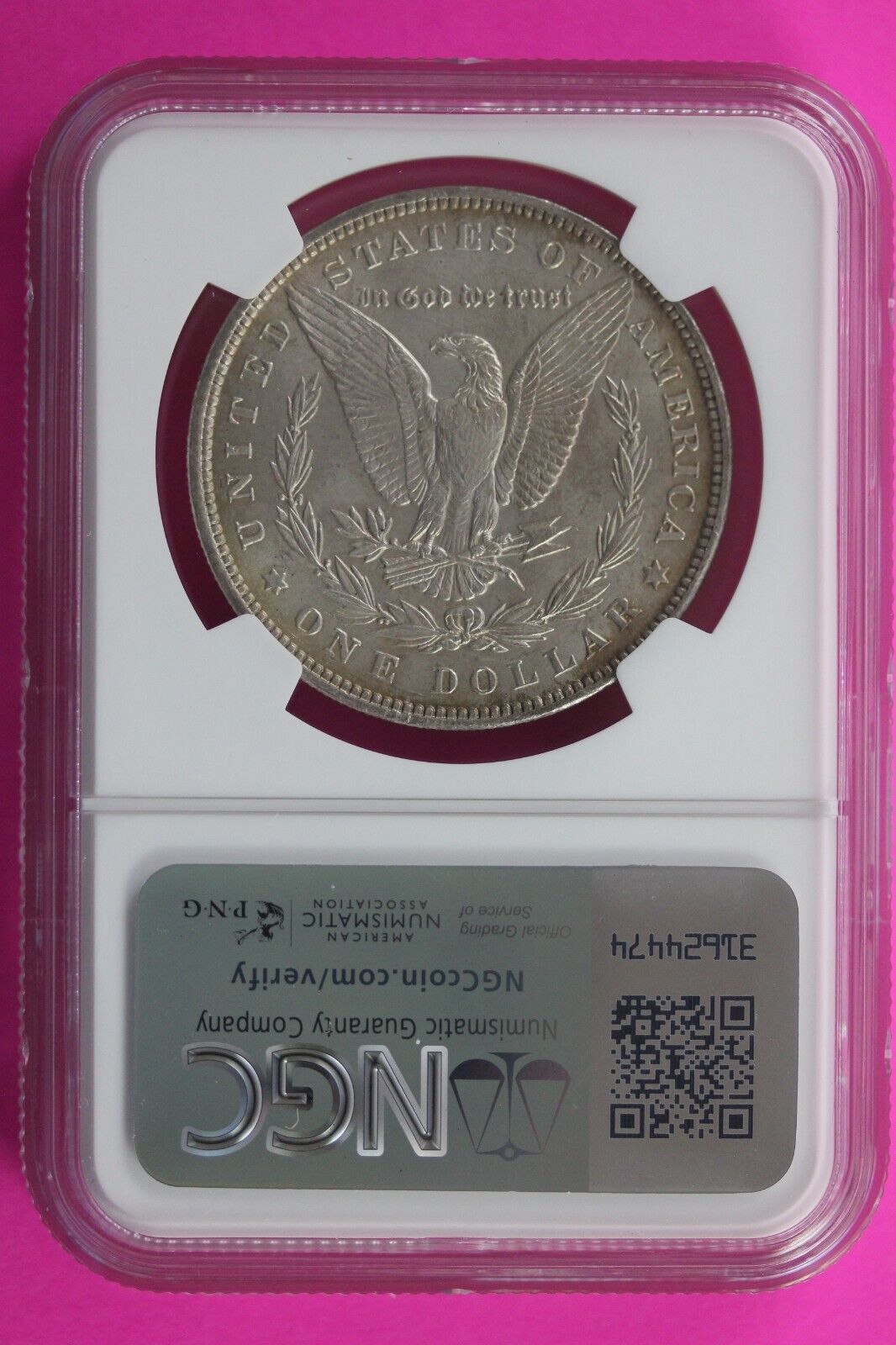1896 P MS 63 Liberty Morgan Silver Dollar NGC Certified Graded Slab 458